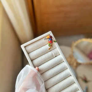 سنجاق سینه پرنده توکان رنگی